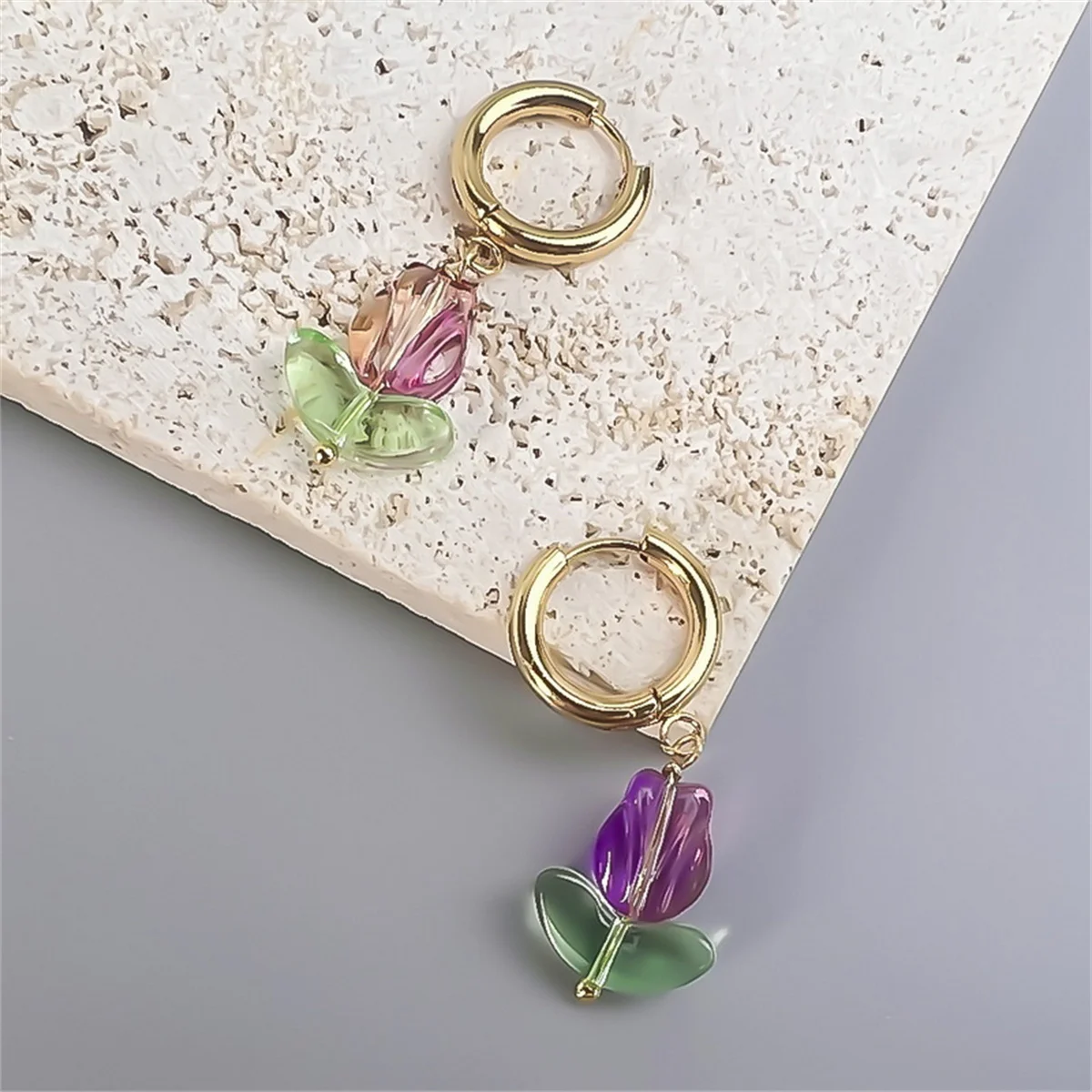 Pendientes con hebilla de oreja de tulipán para mujer, joyería de temperamento, regalos versátiles, estilo Ins coreano