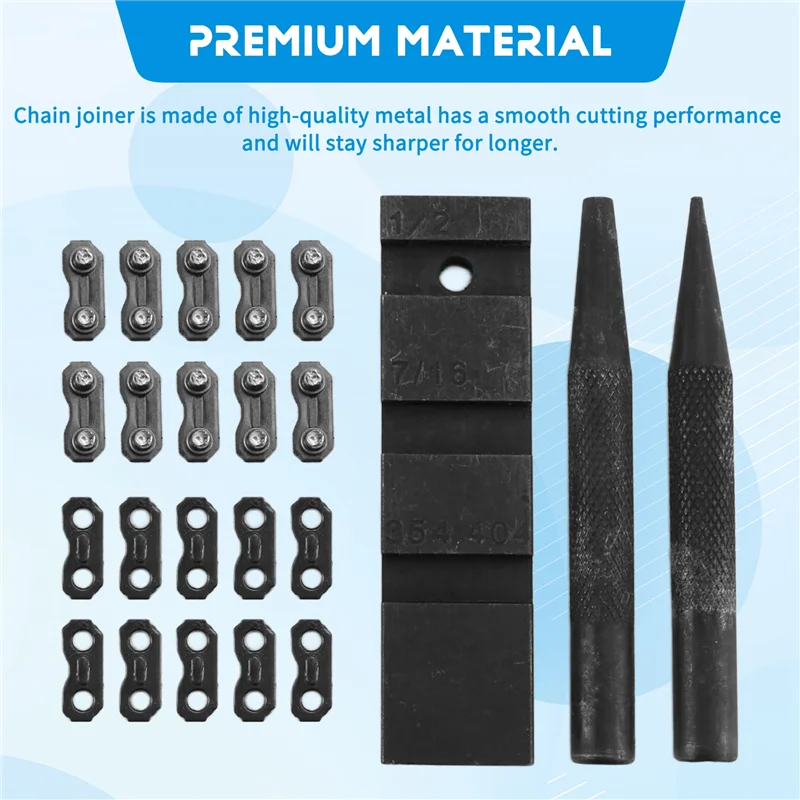 2025 الاتجاه 3 قطعة قواطع المنشار الجيب سلسلة المنشار إصلاح إصلاح أداة مجموعة مع 10 مجموعات 0.325In سلسلة المنشار النجار رابط Rep