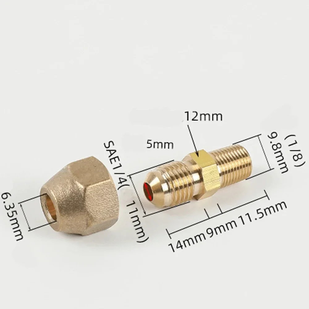 1/8 "1/4" 3/8 "1/2" 3/4 "BSPP samiec do 6.35-19.05mm rozbłysk 45 stopni SAE-Standard do mosiężnej rury złącze dla powietrza Conidi