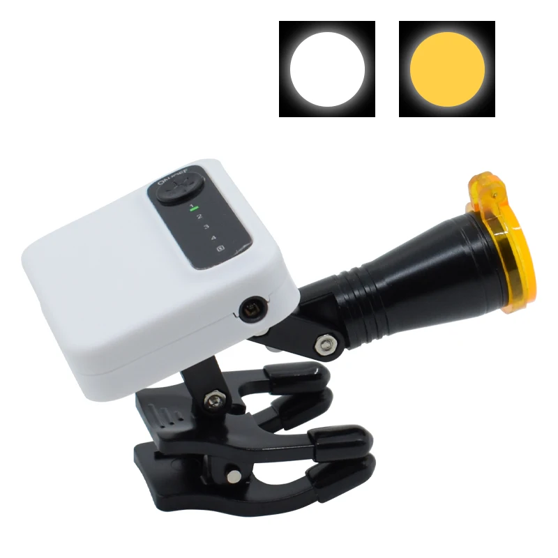 5W Dental Wireless Loupe Headlamp Removable Battery 4-Gear Adjustment for Dental Surgical Operation Headlight