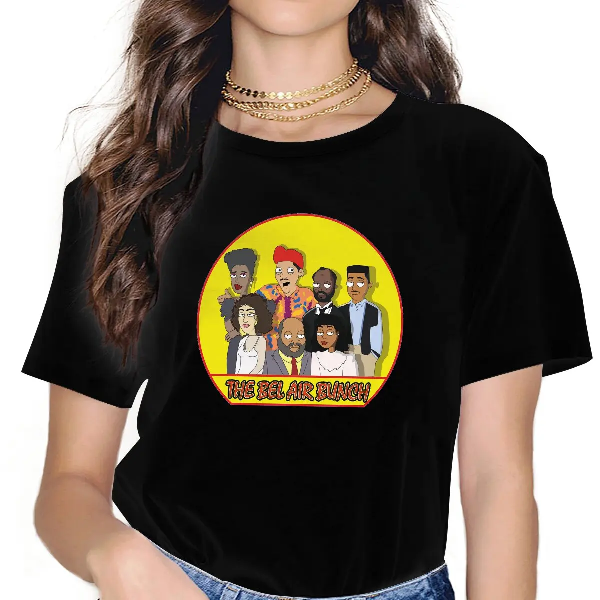 The Bel Air Bunch Women Tshirts The Fresh Prince of Bel-Air TV Series Grunge Vintage Female Clothing Loose Graphic Streetwear