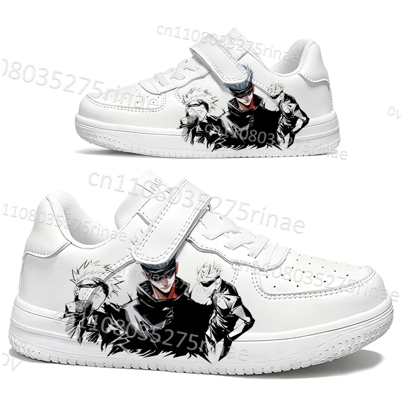 Gojo Satoru Hot Selling Kids Casual Shoes Products Boys Girls Parity Breathable Series Black White Lines Print Running Shoes