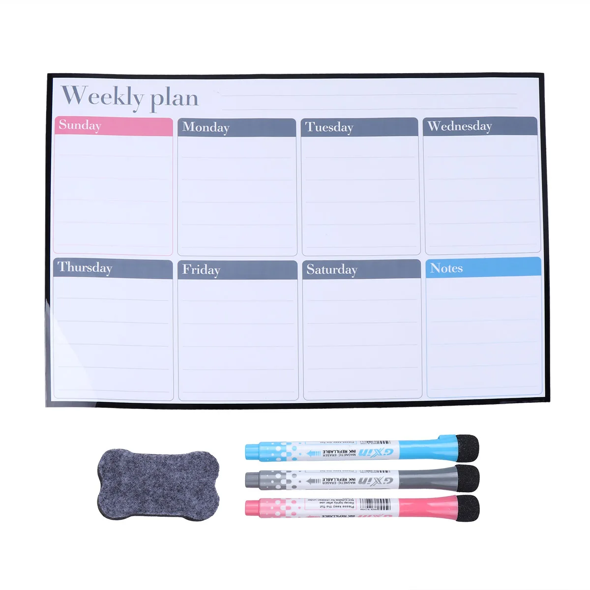 

40X30Cm Weekly Plan Magnetic Whiteboard Flexible Pet Dry Erase Board For Refrigerator Door Home Office Memo Pad Grocery List