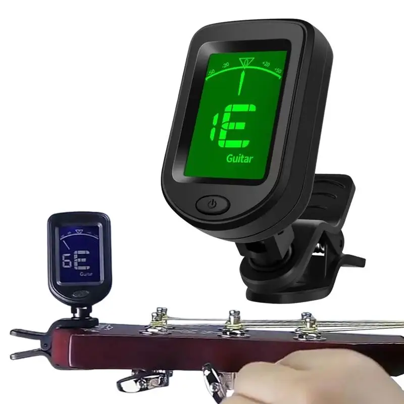 Guitar Tuner Rotatable Clip-on Chromatic Digital Tuner LCD Display Tuner For Ukulele Violin Bass Acoustic Guitar Accessories