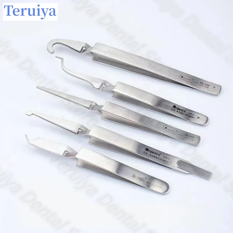 Surgical Grade Premium Stainless Steel Dental Tweezers - Multi-Purpose Reverse Pliers for Orthodontic Bracket & Buccal Tube Plac