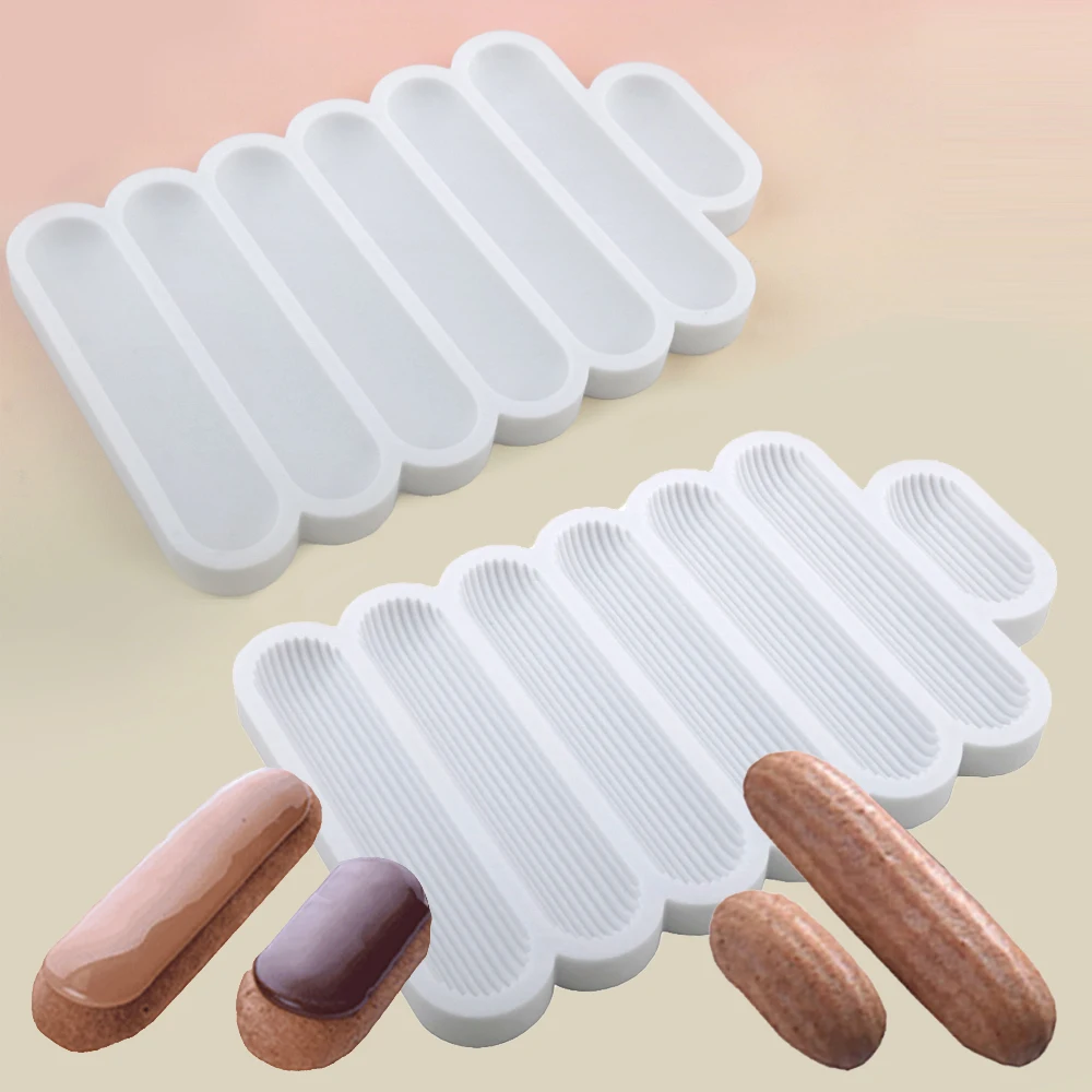 Moule à gâteau bouffant à longue bande, en Silicone, pour chocolat, Eclair, fournitures de cuisine, pâtisserie, ustensiles de cuisson, outils de cuisson pour desserts