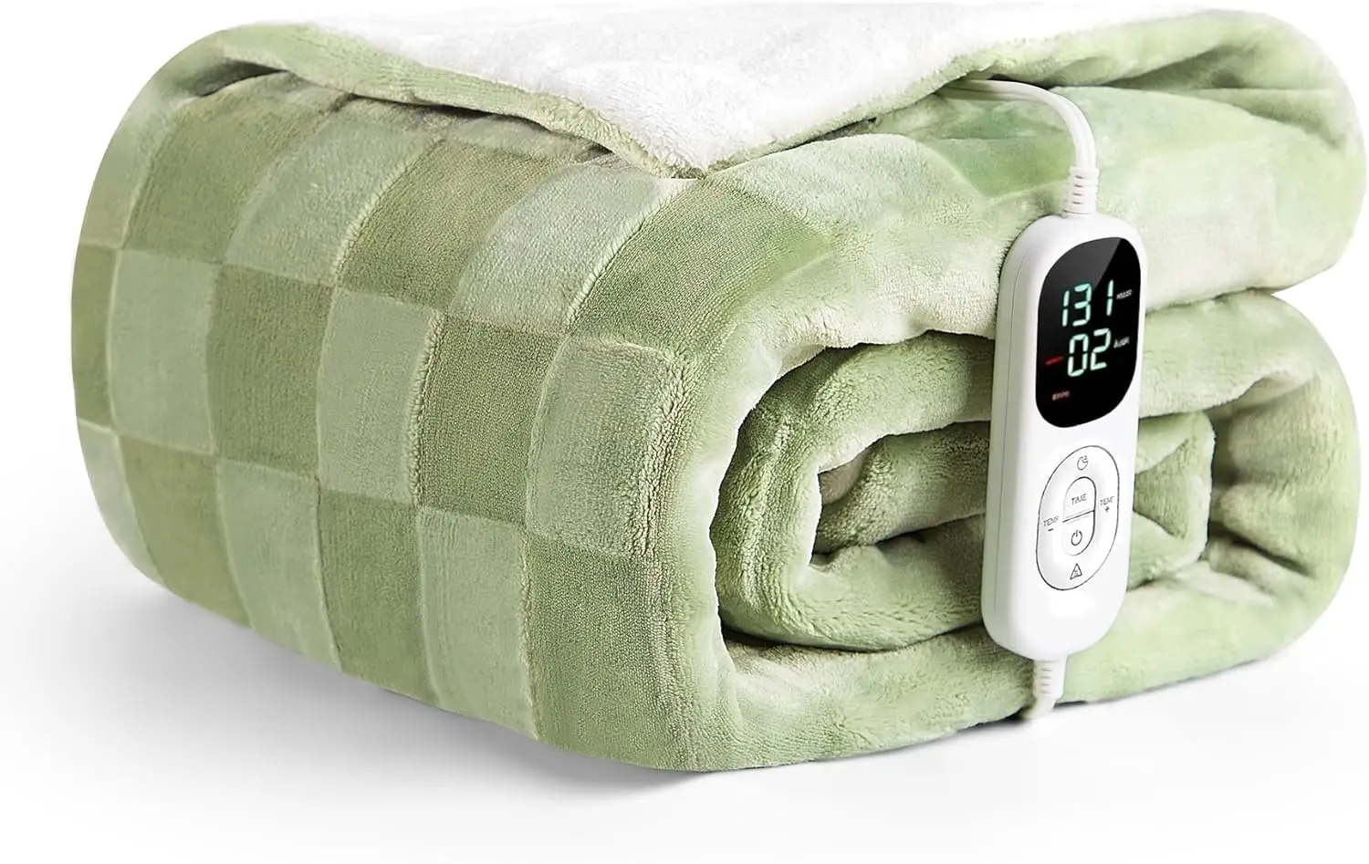 

Electric Heated Throw Blanket, 50x60 Inches, Soft Flannel, Fast Heating with 6 Levels & Auto Off, ETL Certified (Sage Green)