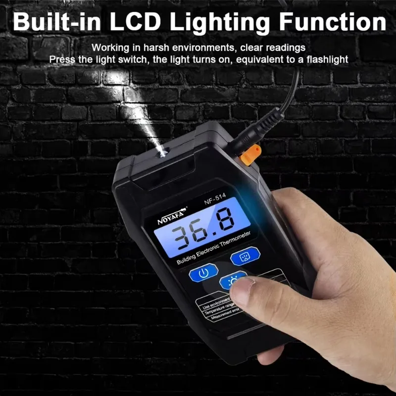 

NF-514 Portable Building Electronic Temperature Tester High Accurancy LCD Display Temperature Measuring Instrument