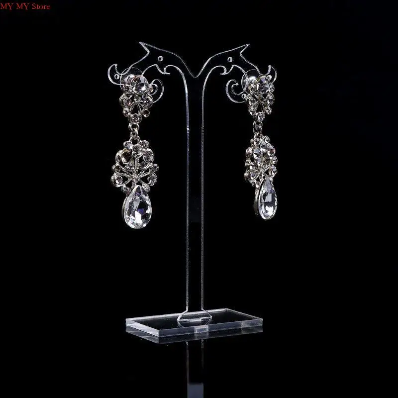 N1he أقراط أكريليك حامل حامل شجرة الأذن شكل أذن شاشة حامل المجوهرات حامل