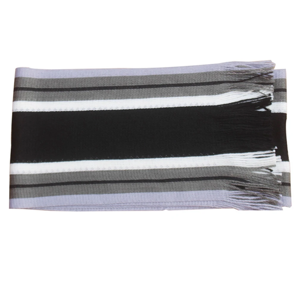 

Business Long Cotton Winter Scarf For Men Black Neckerchief Fashion Men Scarf Stripe Durable Comfortable Gifts