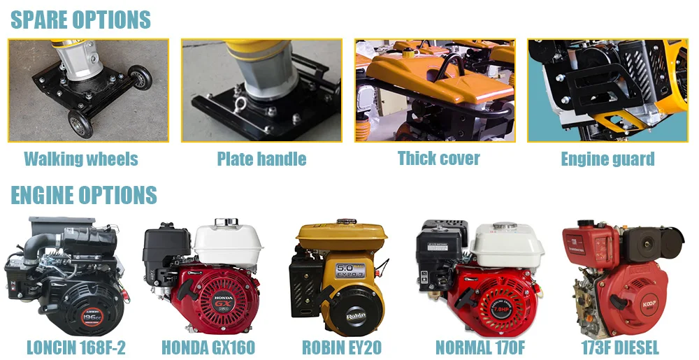 Machine compacteur de pilon de bourrage de construction RM80