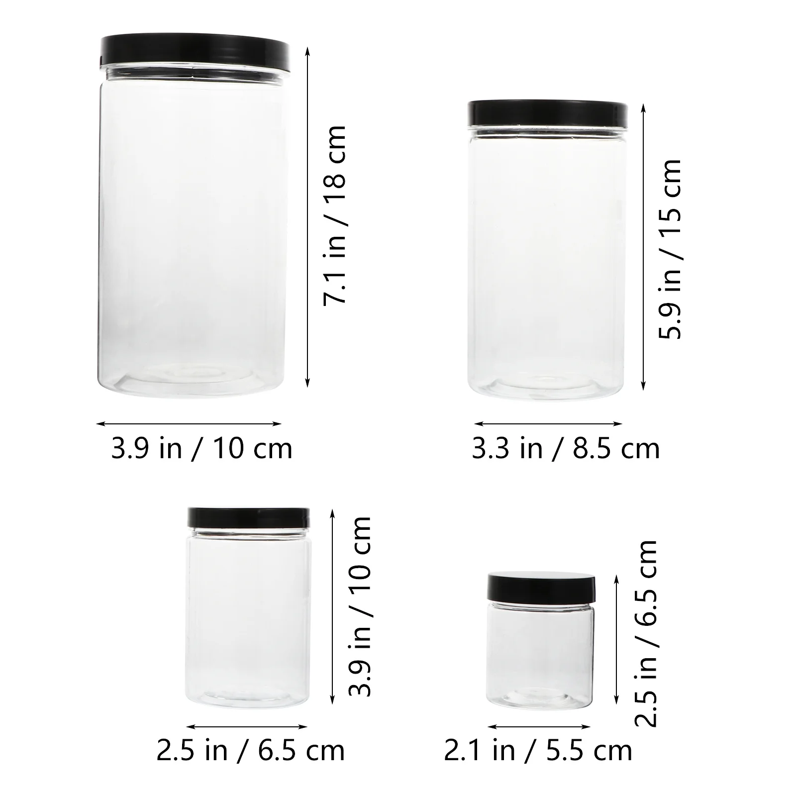 8 قطعة برطمانات تخزين الطعام الشفافة 1200 مللي حاويات محكمة الغلق للحيوانات الأليفة الممتازة لملفات تعريف الارتباط والشاي والمكسرات والفواكه الجافة والعسل والسكر والبسكويت