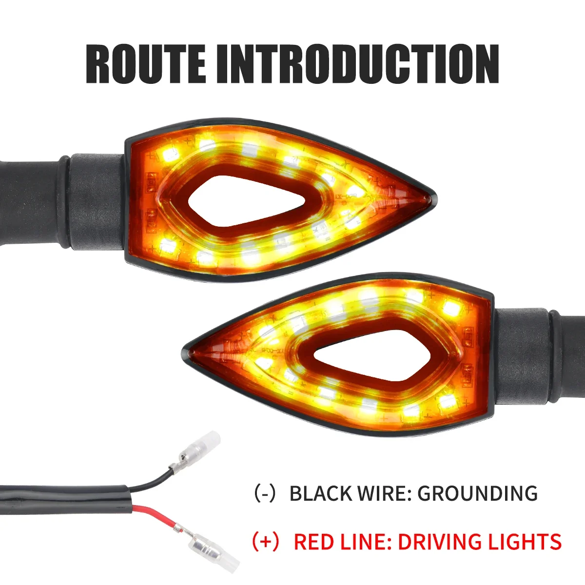 2pcs Motorcycle Turn Signal Light 12V Warning Rear Tail Lights Strobe Warning Light Day Running Light Mortocycle Accessories image 5