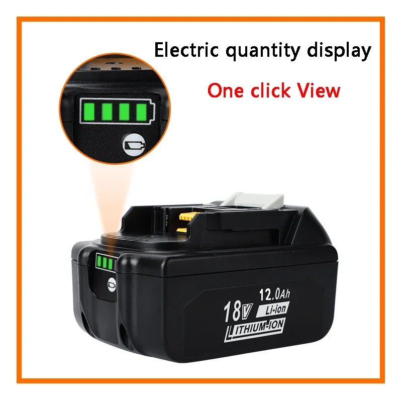 

New For 18V Makita Battery 12000mAh Rechargeable Power Tools Battery with LED Li-ion Replacement LXT BL1860B BL1860 BL1850