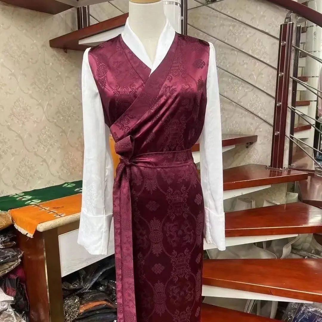 Summer Kangba Tibetan New Wave Dance Style Ethnic Pola Dress