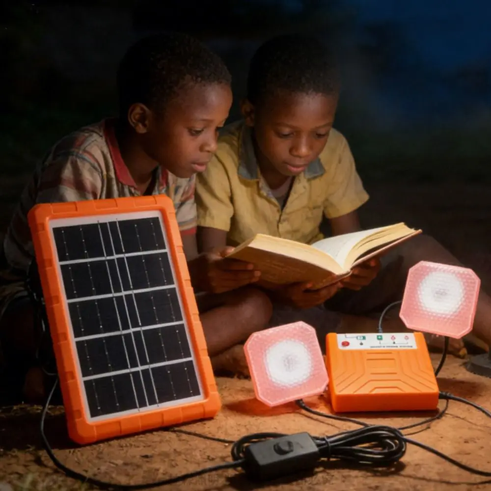 Portable Solar Power Station Recyclable Type-C Charging Port Solar Lighting Kit DIY Accessories 2W Solar Panel