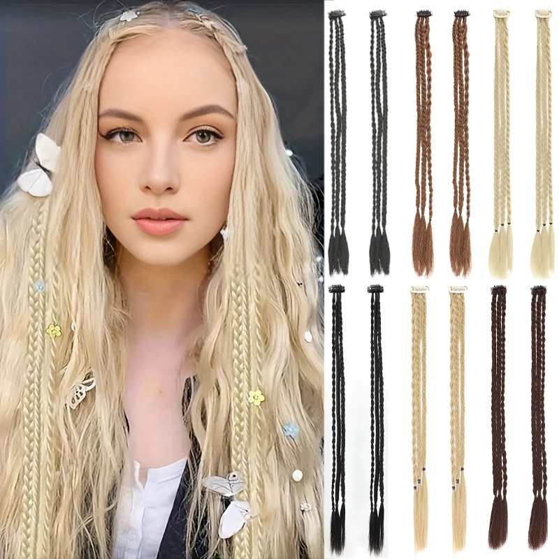 Three strand small Fried Dough Twists braid synthetic hair extension for female BB clip style small braid Spicy girl boxing brai