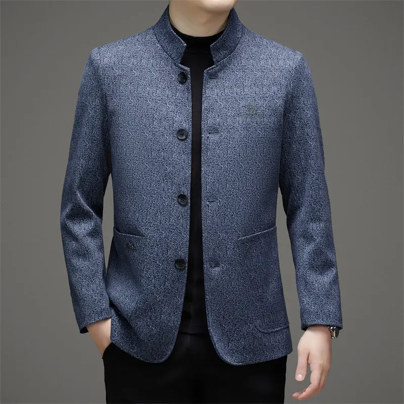 The Main Promotion of New Explosive Casual Business Men\'s Suit Trend Single West Spring and Autumn New Coat Zhongshan Suit