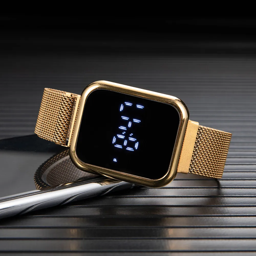 Simple Square Men's and Women's Digital Watch Fashion Touch Screen LED Watches for Woman Casual Electronic Watch reloj mujer view 5