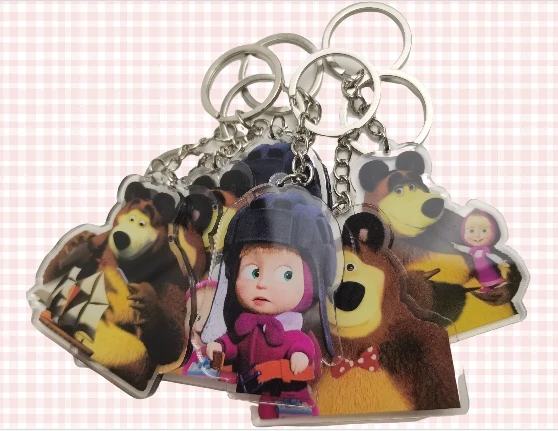 New DIY Keychain Cartoon Martha and Bear Anime Character Hanging Bag To Decorate Birthday Gifts One Piece  Kawaii  Anime