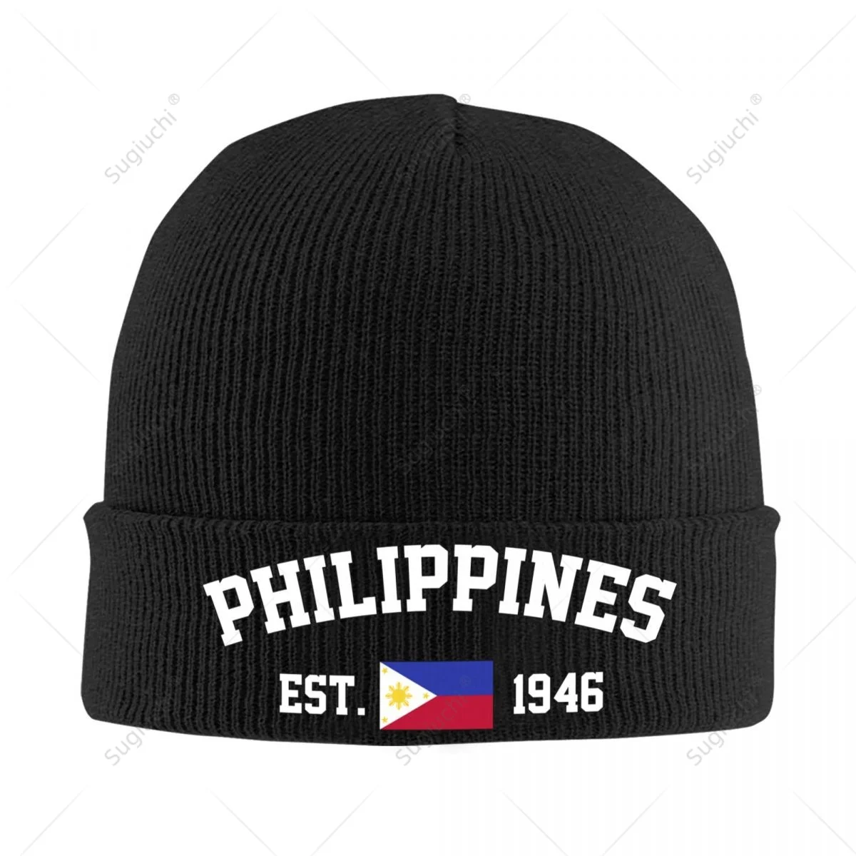 Unisex Philippines EST.1946 Knitted Hat For Men Women Boys Winter Autumn Beanie Cap Warm Bonnet