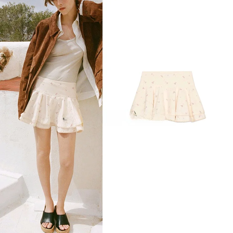 

Новая женская многослойная юбка с вышивкой и цветочным декором, с завышенной талией, из полиэфирного волокна