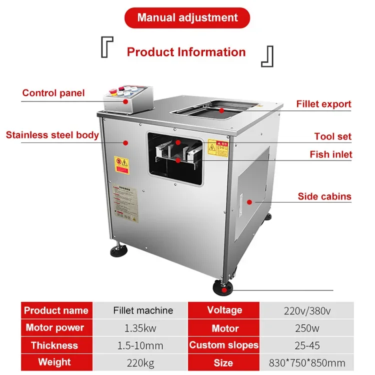 Frozen Smoked Salmon Fish Chicken Breast Cutting Cutter Slicing Meat Slicer Machine Electric Fish Processor