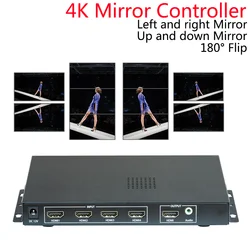 Contrôleur HDMI 4K pour miroir gauche/droite, basculement horizontal du Signal vers le bas, processeur l'image pivote de 90 à 270 degrés, Zoom d'interception