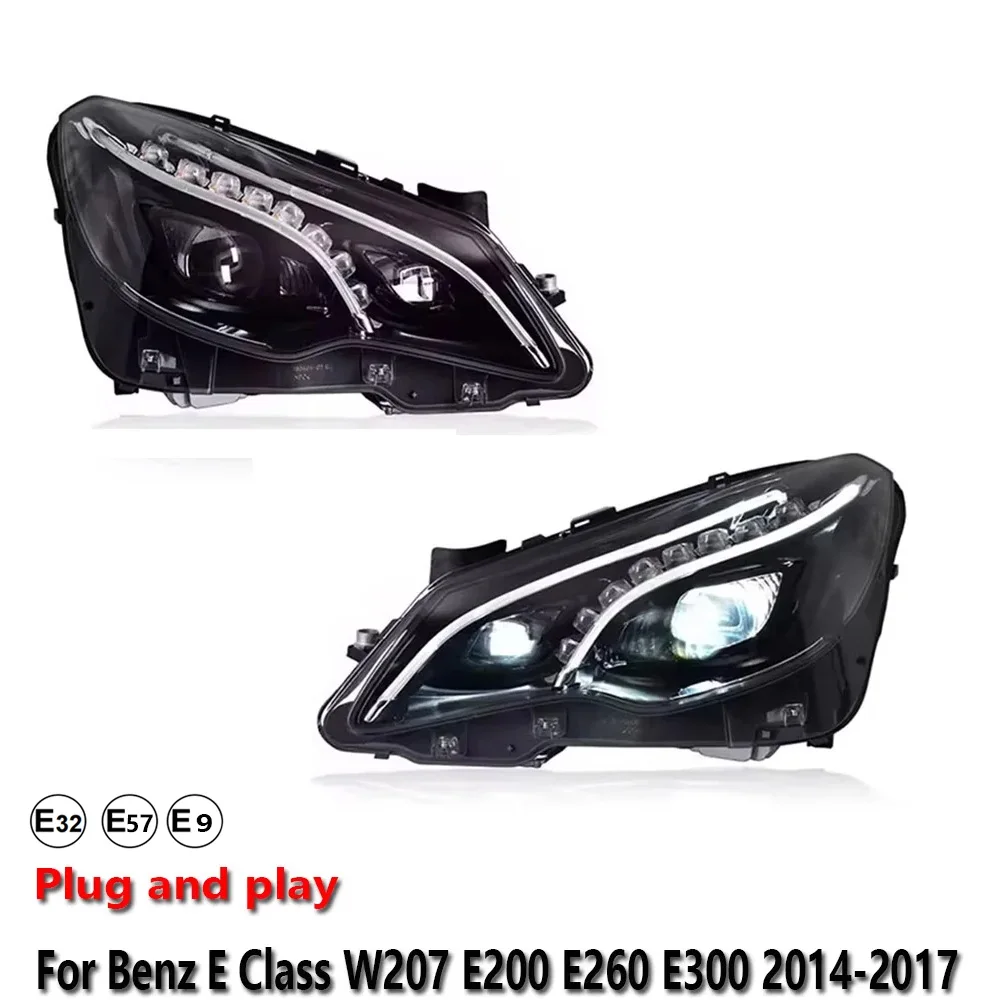 Car Accessories LED Headlight Light For Benz E Class W207 2014-2017 Projector Front Headlamp DRL Turn Signal Lamp Plug and Play