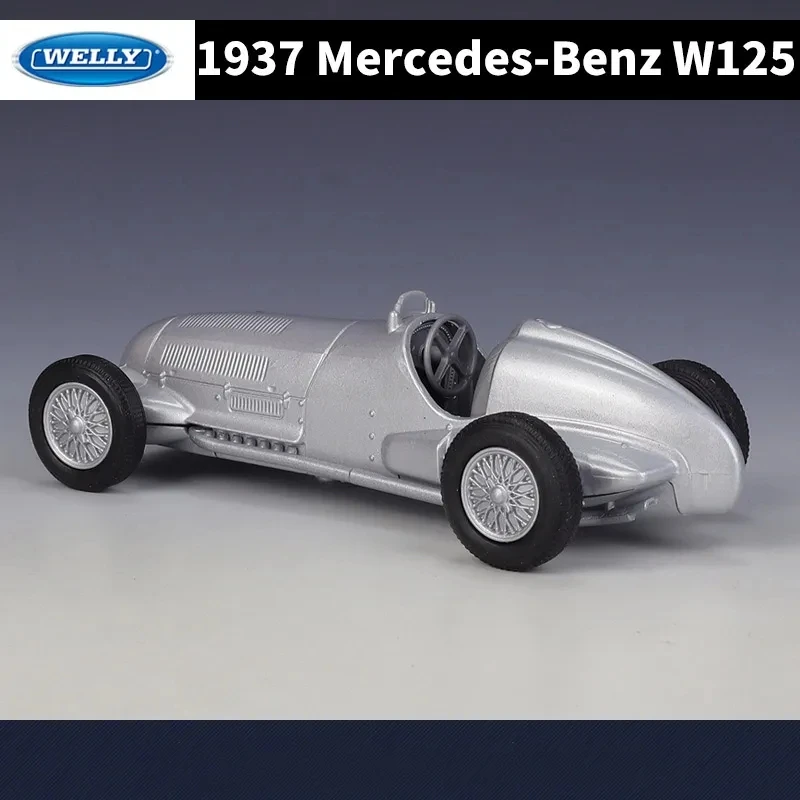 

WELLY 1:36 1937 Mercedes-Benz W125 Alloy Car Model Diecast Metal Toy Vehicles Car Model Simulation Collection Gifts Toys Boys