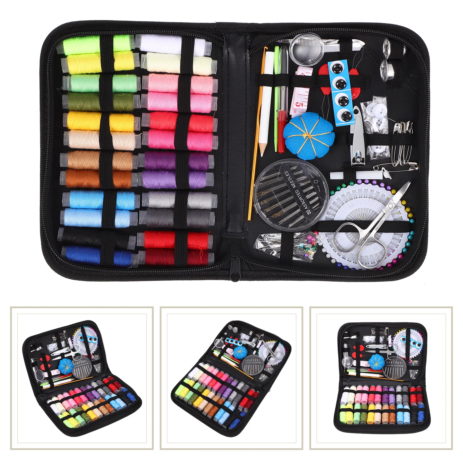 

1 Set Multifunctional Sewing Kit Portable Travel Sewing Thread Tools Repair Kit Household Accessories Storage Bag for Home Use