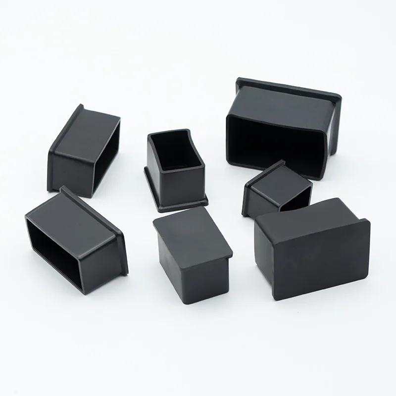 4Pcs Black PVC Chair Leg Caps Furniture feet Covers Socks Table Pipe Plug Furniture Leveling Feet Floor Protector Pads
