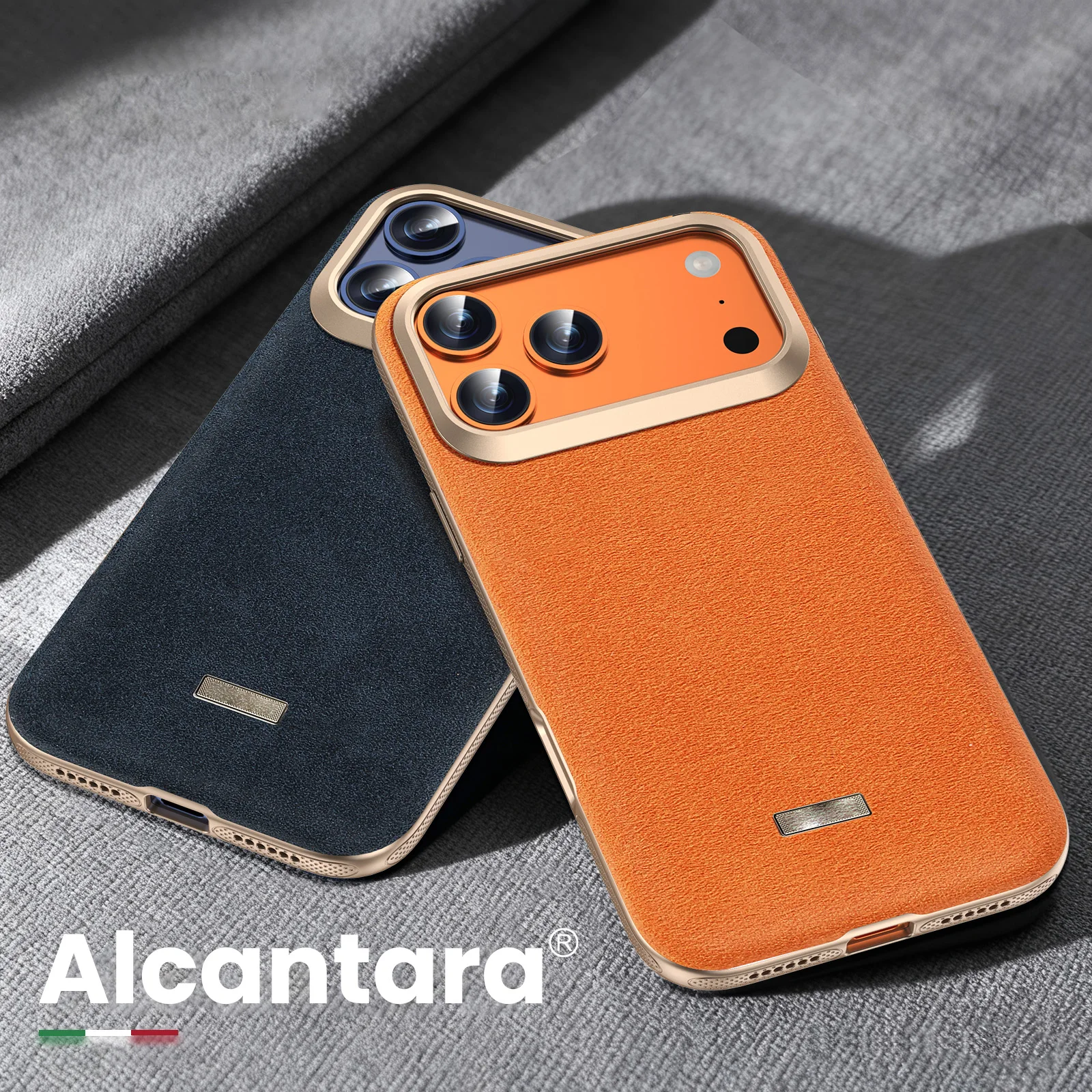 

НОВЫЙ флисовый замшевый магнитный чехол для мобильного телефона для iPhone 17/Pro Max/Pro, алюминиевая рамка для объектива, нескользящий край, универсальный твердый чехол