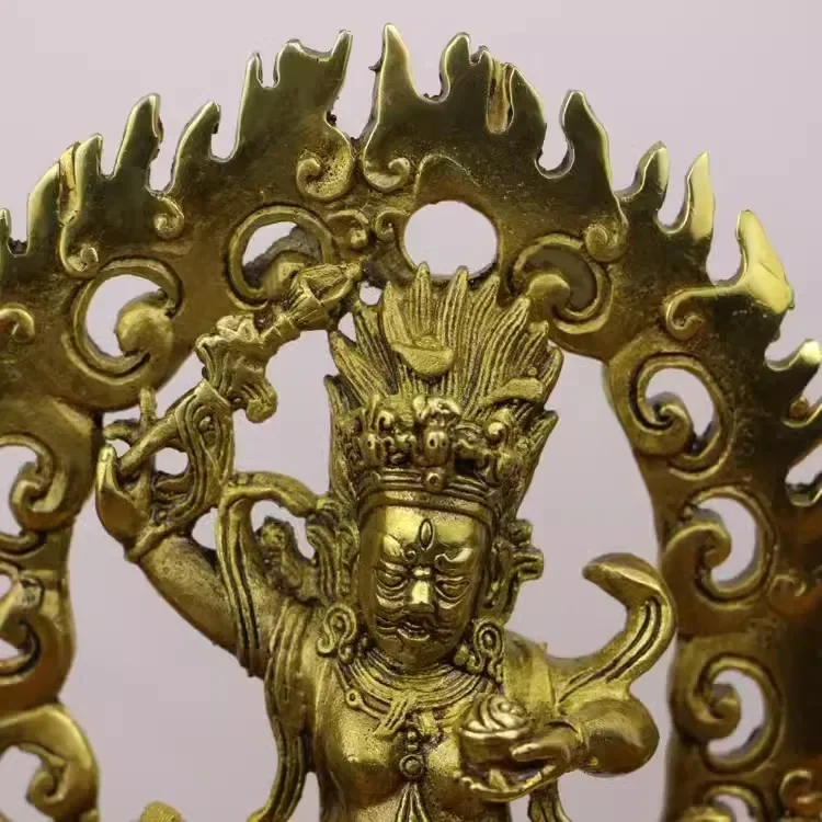 Feng Shui Copper Attract Wealth Auspicious Heavenly Mother Buddha Statue Home Living Ornament
