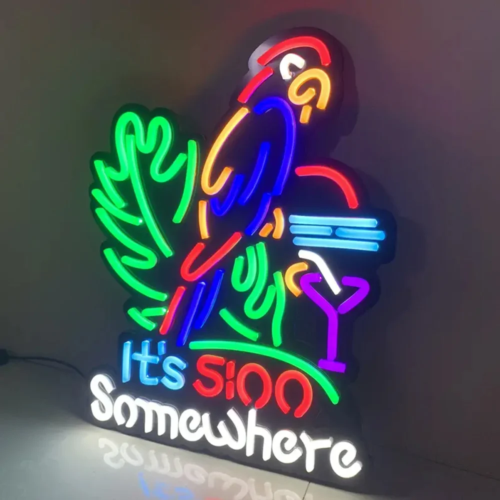 It's 5:00 Somewhere Neon Light Sign, Home Bar Pub Recreation, Room Game Lights,Windows Wall Signs,Party Birthday Bedroom Bedside