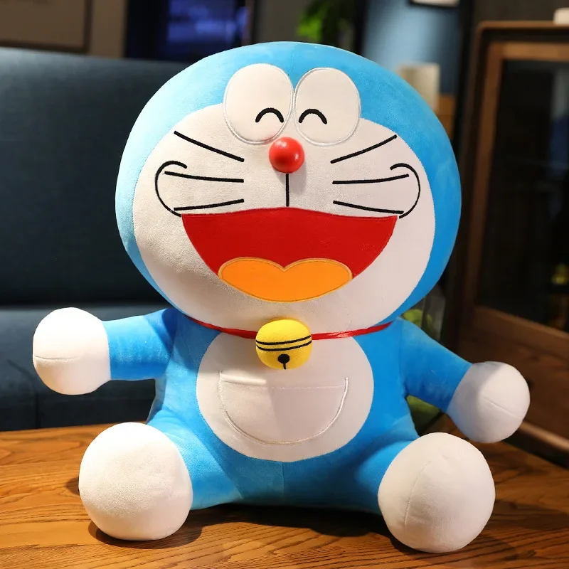 Peluche Doraemon de grande taille, 30/45/60cm, kawaii, pour enfant, oreiller doux, animaux de dessin animé, cadeau d'anniversaire