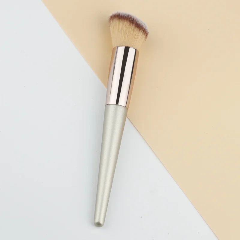 Brosse de Contour à poignée unique, brosse à poudre libre, brosse de fond de teint, brosse de maquillage douce pour débutant, en Stock