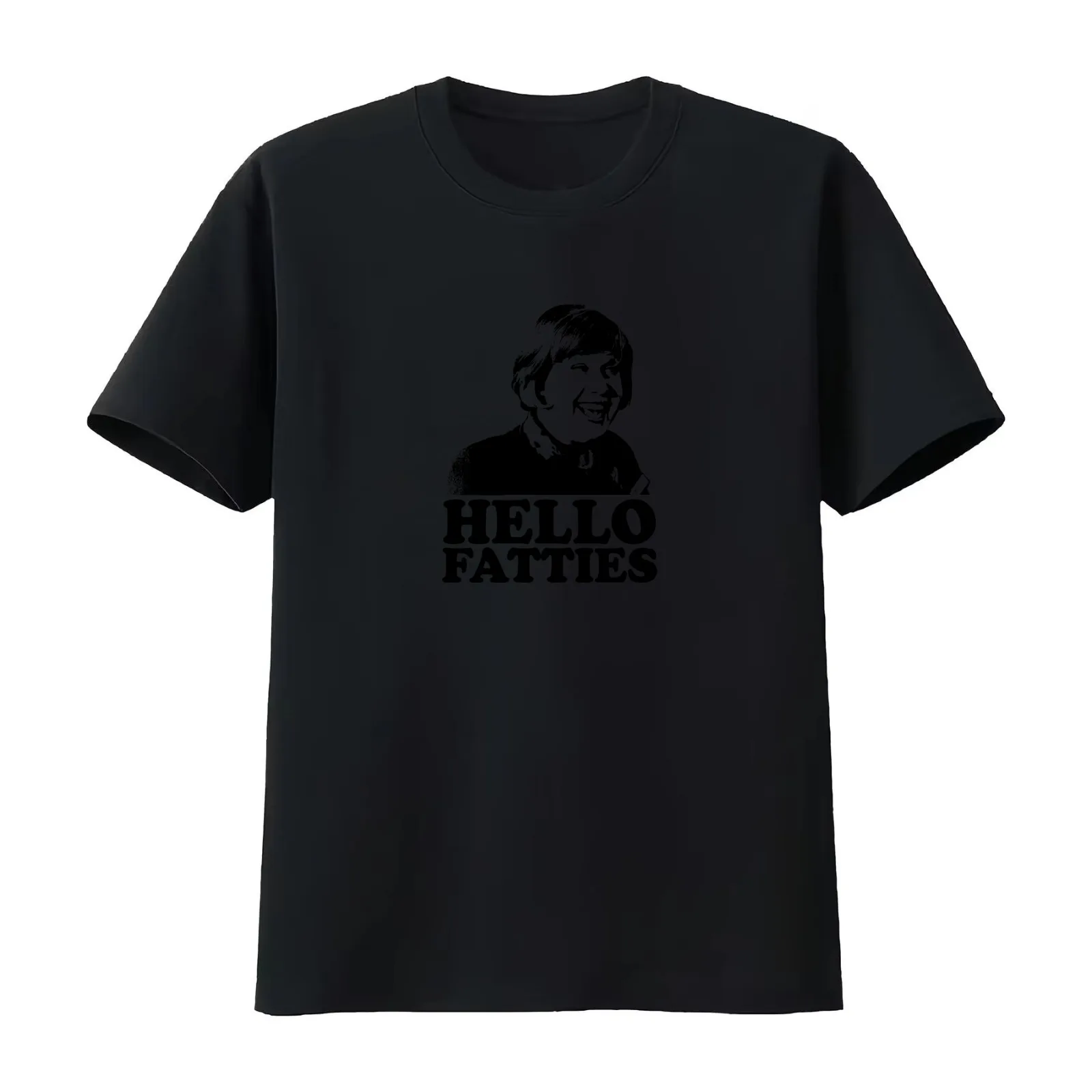 Little Britain Fat Fighters Tshirt black T-Shirt Summer Casual Cotton Tee Oversized Streetwear Tops Vintage Graphic Print