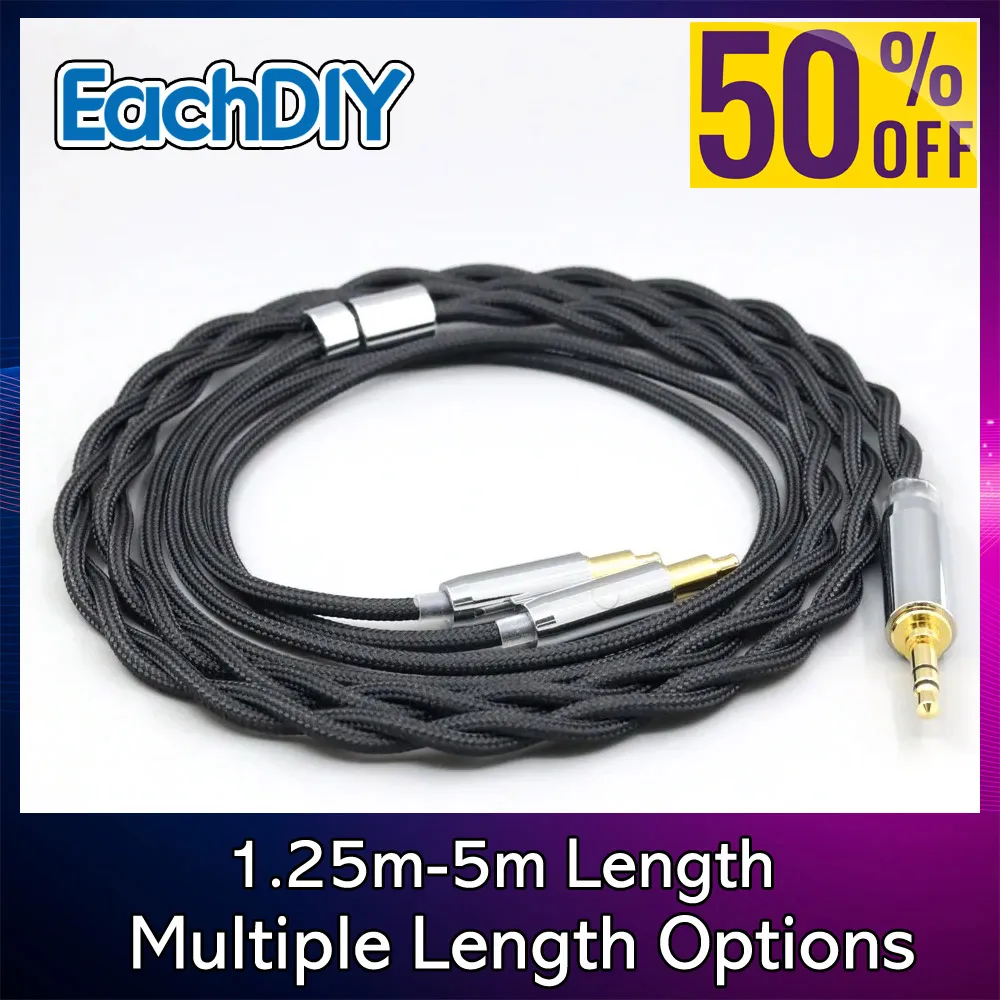 النايلون 99% الفضة النقية البلاديوم الجرافين الذهب درع سماعة كابل للصوت تكنيكا ATH-ADX5000 MSR7b 770H 990H A2DC 8304