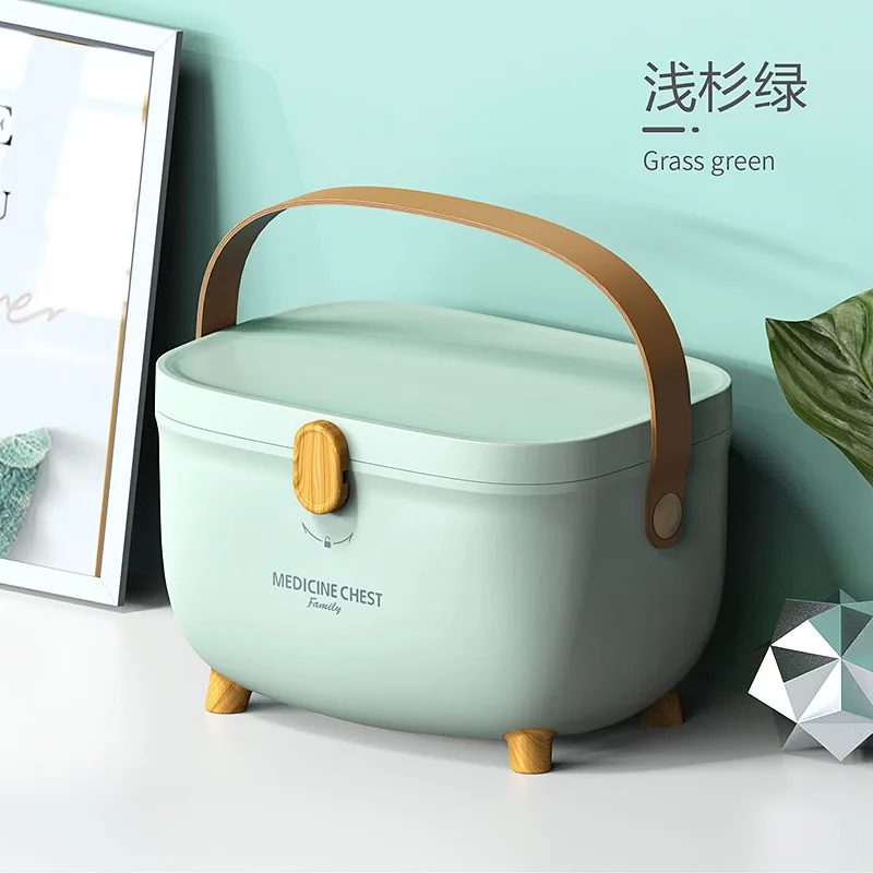 

Double-layer Medical Storage Box with Lid, Waterproof and Moisture-proof Portable Family Medicine Box