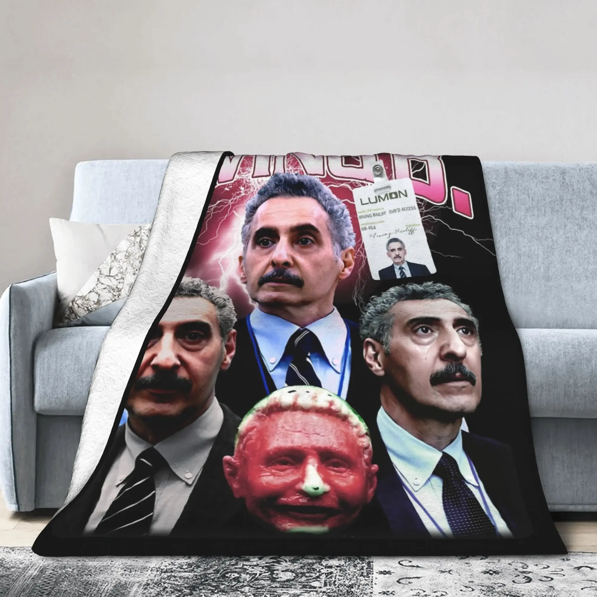 Severance Irving Bailiff Retro Movies Series Poster Blankets Flannel Textile Decor Super Warm Throw Blanket for Bed Bedspread