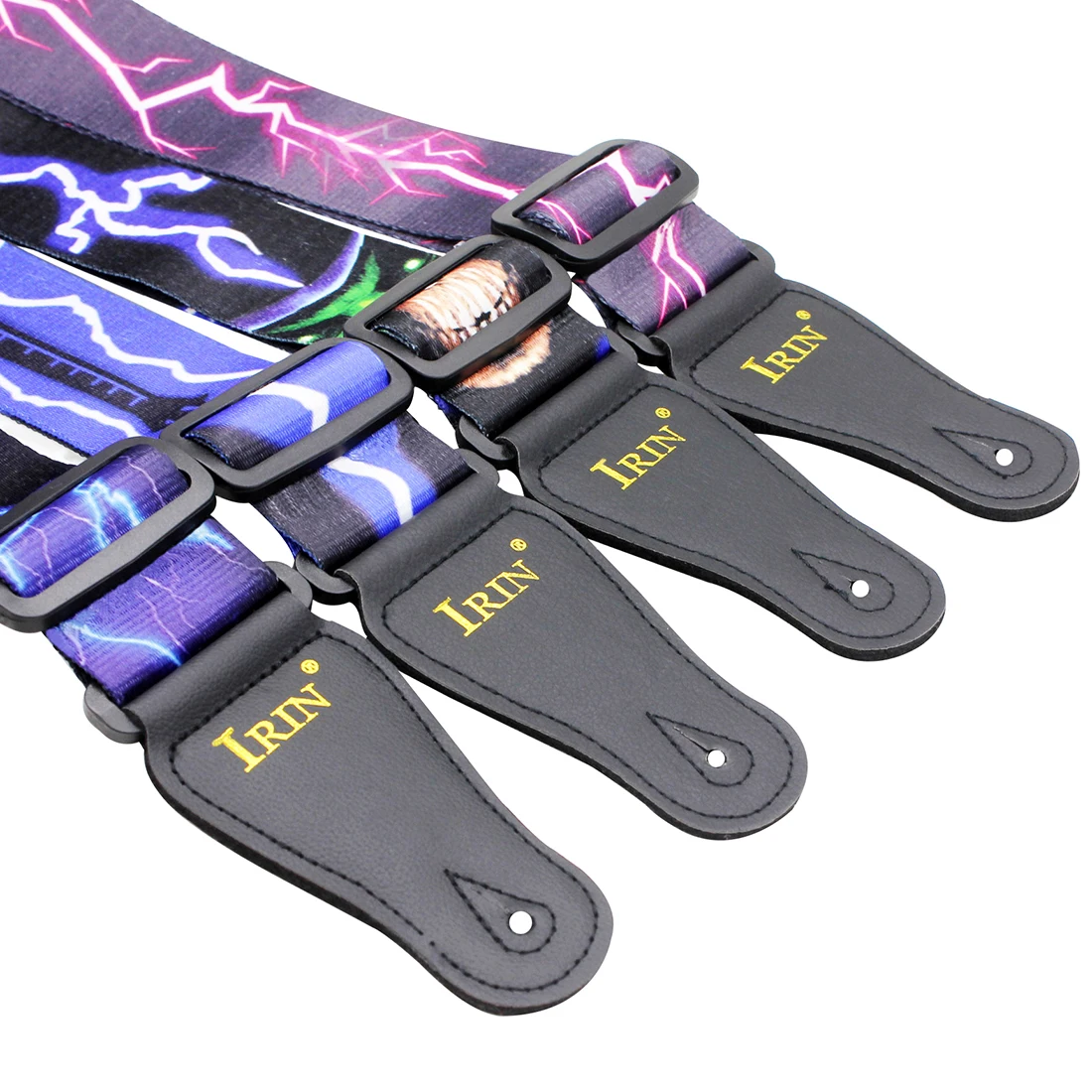 IRIN Adjustable Guitar Strap Shoulder Strap Lightning Pattern For Acoustic Electric Guitar Bass Guitar Strap Guitar Accessories