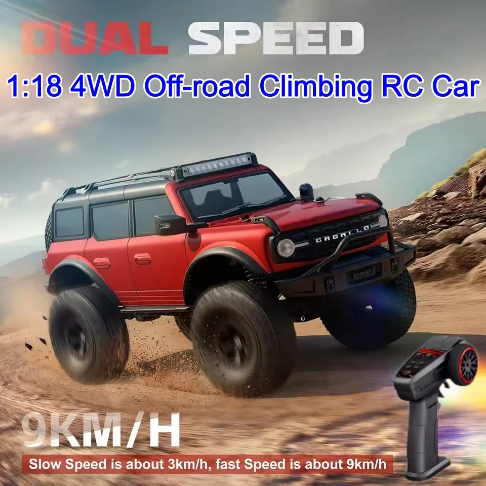 

Радиоуправляемая машинка 1:18 4WD с подсветкой, круиз-контролем, оповещением о низком заряде батареи, регулировкой скорости, для бездорожья, игрушка на радиоуправлении