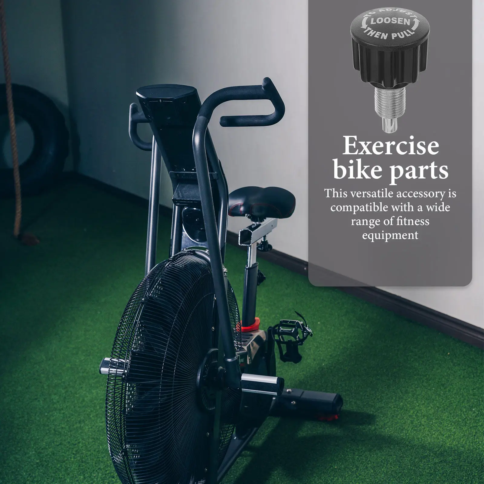 Picture 6: Convenient Pull Knob Screw for Exercise Bikes Height Adjustment ABS Fitness Pull Pin Replacement Part Modern Stylish Design