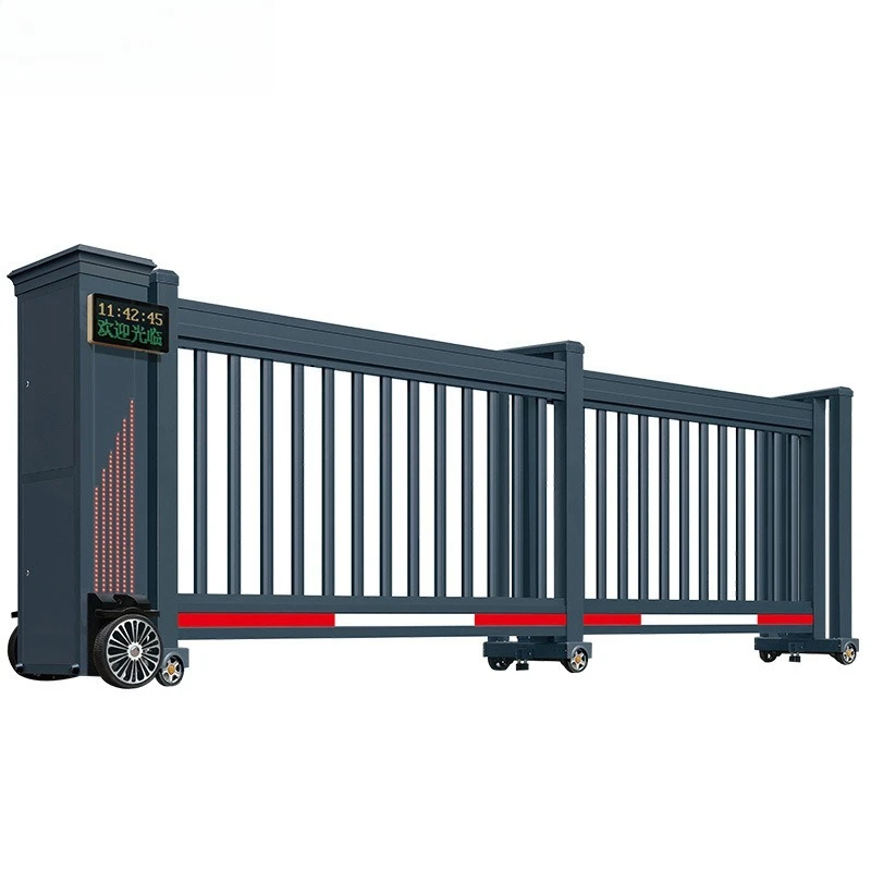 Telescopic door, electric door trackless aluminum alloy sliding door