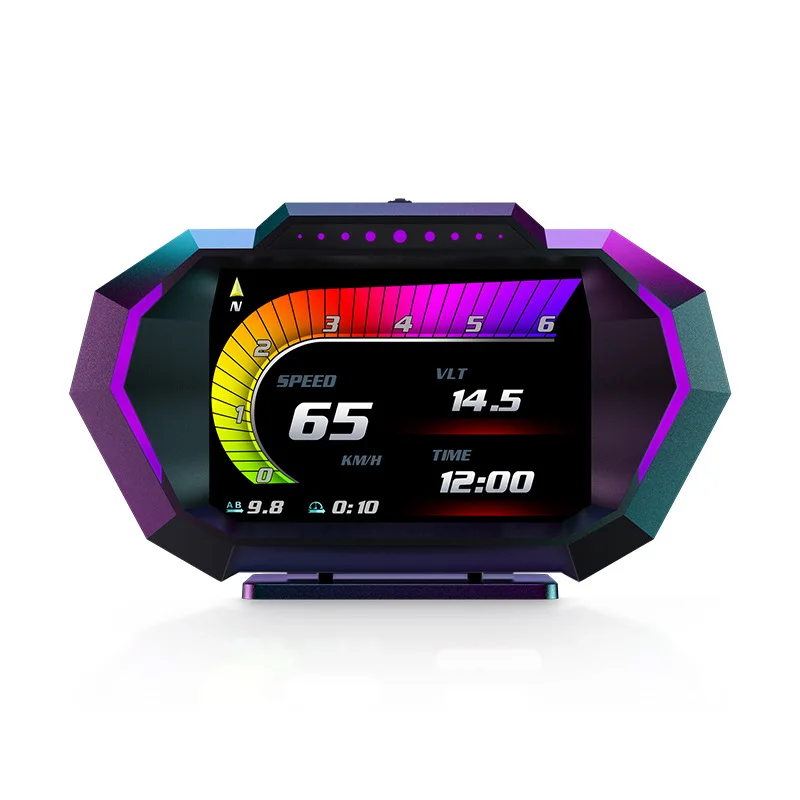 Car head-up display multi-function vehicle LCD high definition vehicle speed fuel consumption OBD + GPS instrument slope