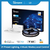 SONOFF L3 WiFi Smart Home LED Light Strip 5M EU US RGB LED Lamp Lights Voice Local Control Works with Alexa Google SmartThings