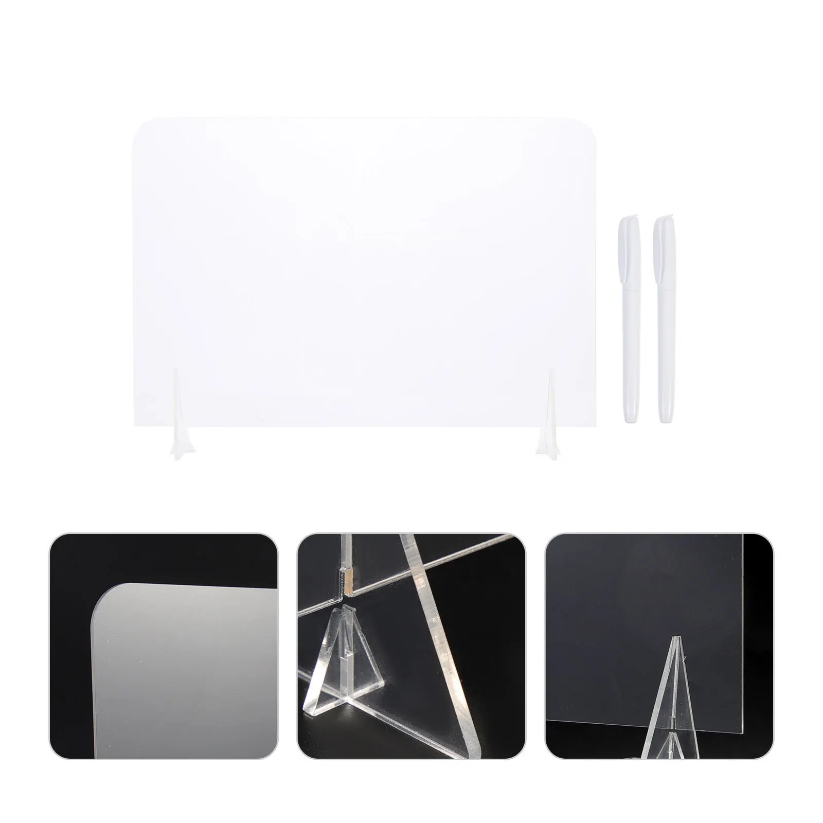 1 Set Acrylic Memo Board Transparent Message Board Writing Drawing Desk Accessories Home Office School Kids Painting Tabletop