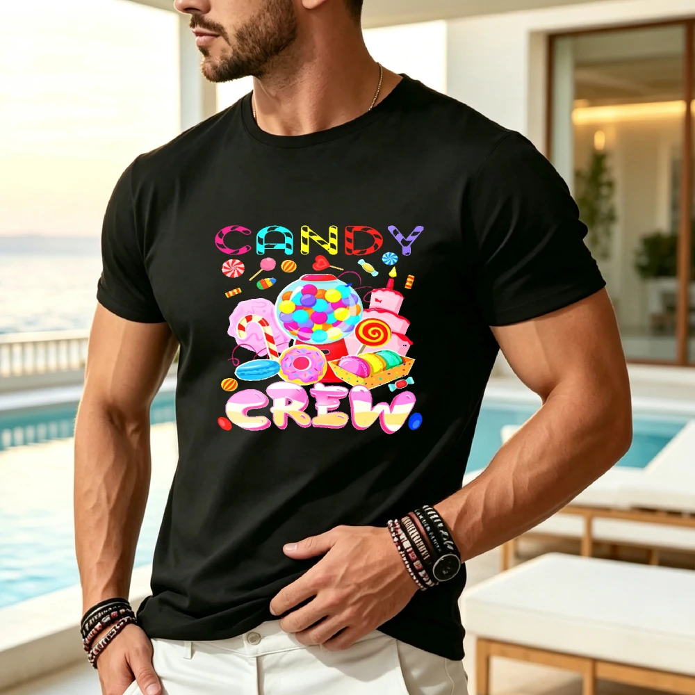 Mens Fashion Style Images - เสื้อยืดผู้ใหญ่ลาย Candy Land Candy Crew Party