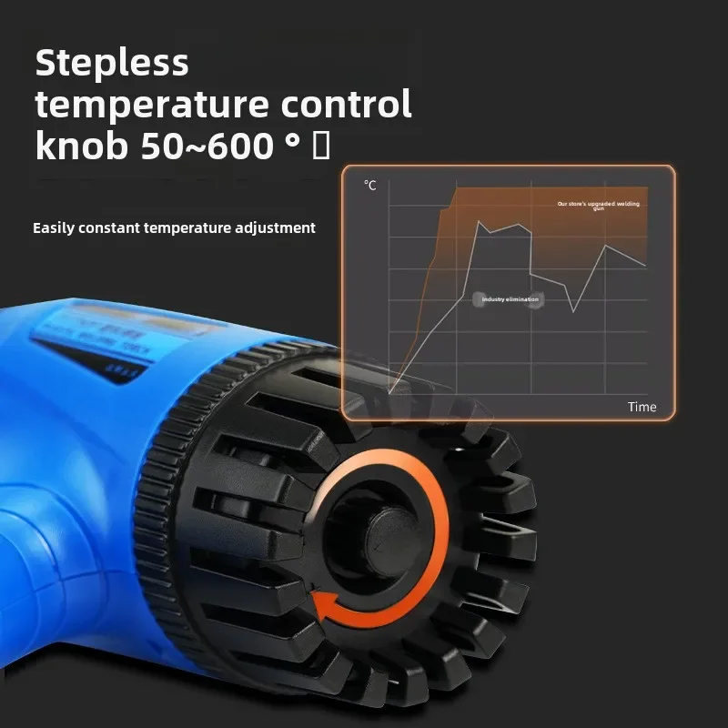 2025 Temperature Regulating Hot Air Gun Plastic Welding Gun Baking Gun Car Bumper Household Welding Tool PP PVC Welding Machine